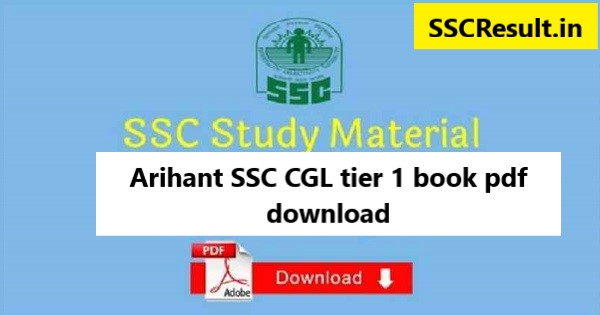 Arihant SSC CGL tier 1 book pdf download