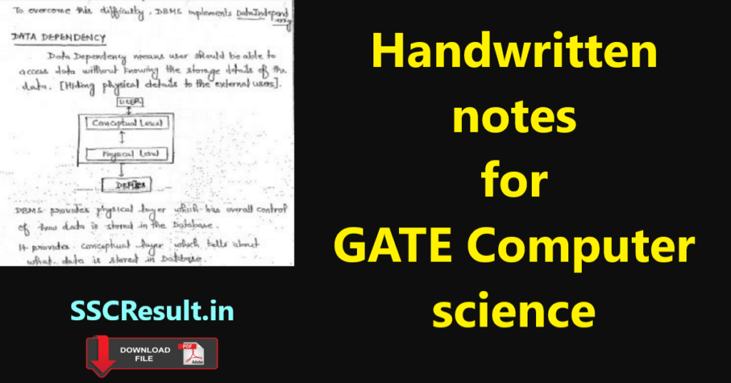 Handwritten notes for gate cse