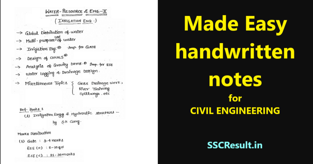 Made easy handwritten notes for civil