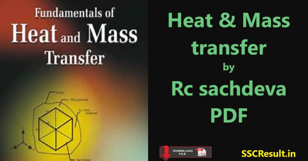 Rc sachdeva heat mass transfer pdf