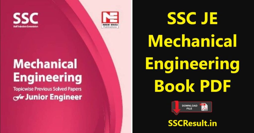 SSC JE mechanical book pdf