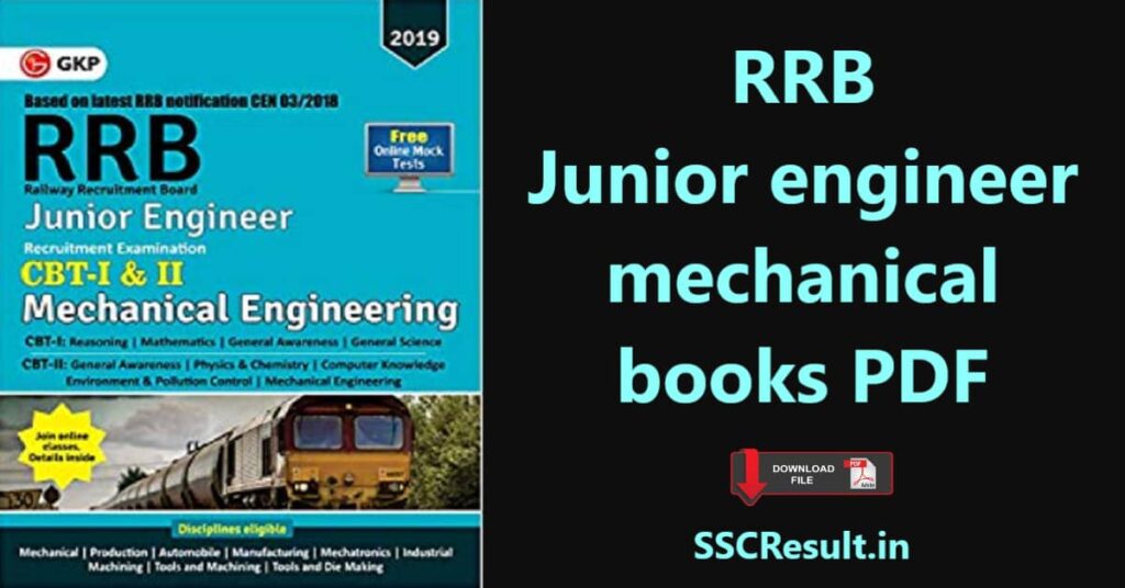 RRB junior engineer mechanical books pdf
