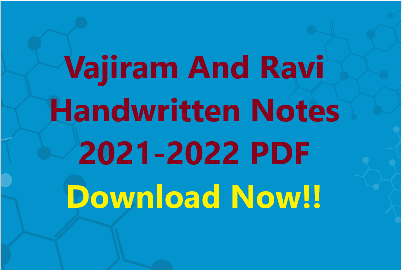 Vajiram And Ravi Handwritten Notes 2021-2022 PDF