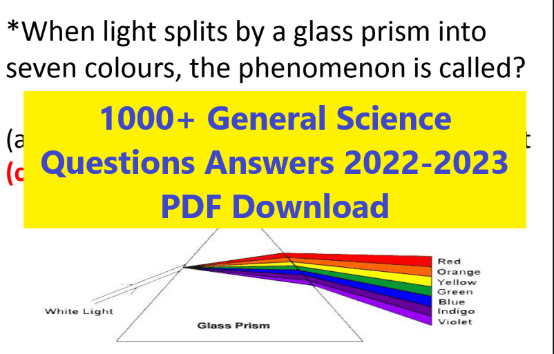 1000+ General Science Questions Answers 2022-2023 PDF Download