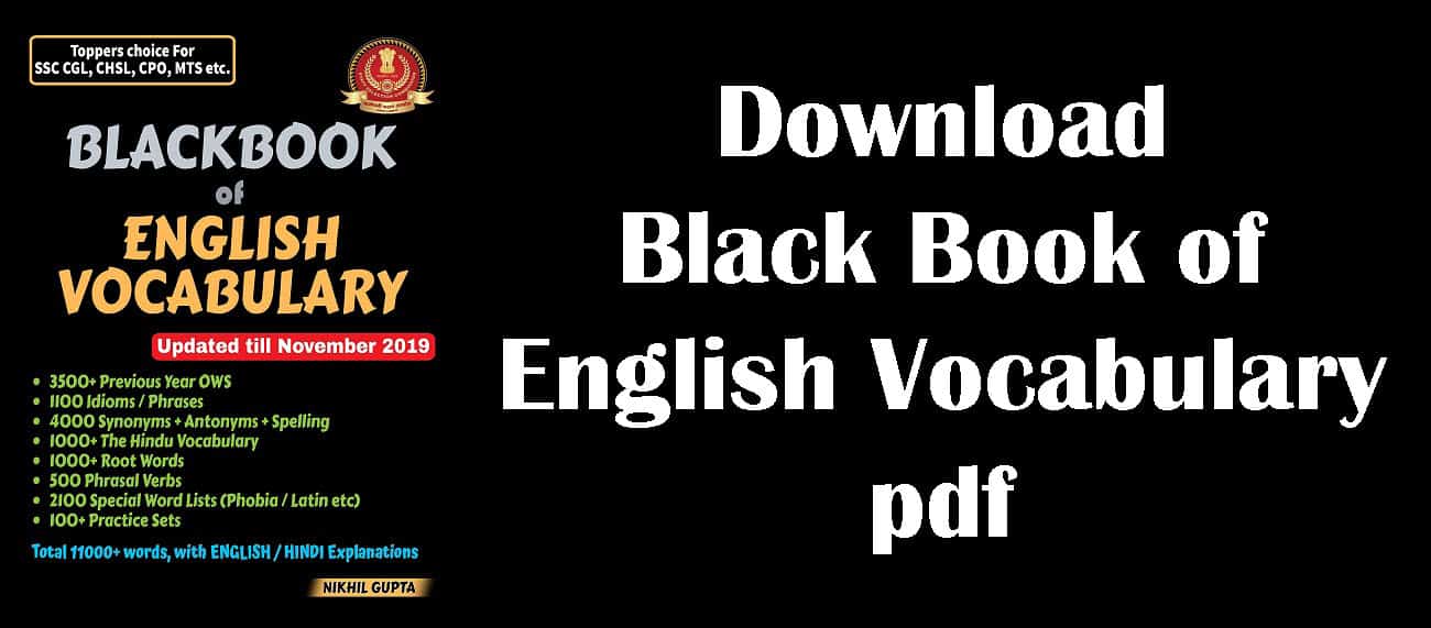 Black Book of English Vocabulary Free PDF 2023