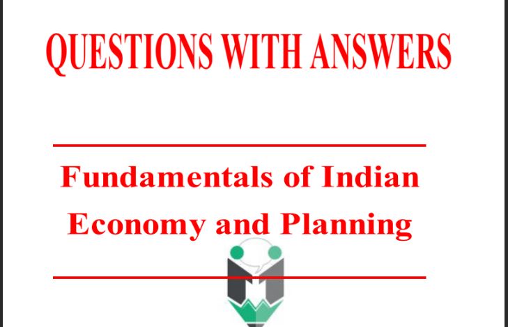 Indian Economy MCQ for UPSC PDF download